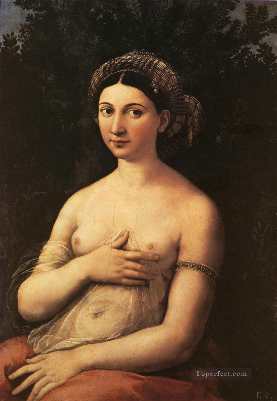 裸婦の肖像 フォルナリナ 1518年 ルネサンスの巨匠 ラファエロ油絵